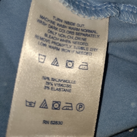 🆕Lands' End | Polka Dot Turtleneck Women's Large Light Blue & White - Picture 8 of 9